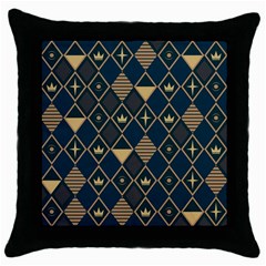 Background Non Seamless Pattern Throw Pillow Case (Black)