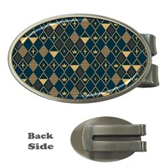 Background Non Seamless Pattern Money Clips (Oval) 