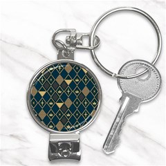 Background Non Seamless Pattern Nail Clippers Key Chain