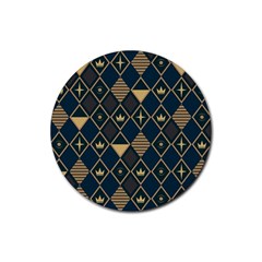 Background Non Seamless Pattern Rubber Round Coaster (4 pack)