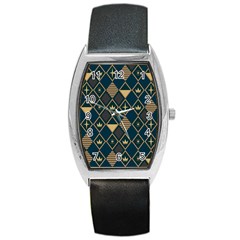 Background Non Seamless Pattern Barrel Style Metal Watch