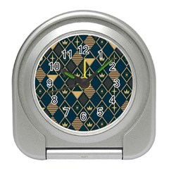 Background Non Seamless Pattern Travel Alarm Clock