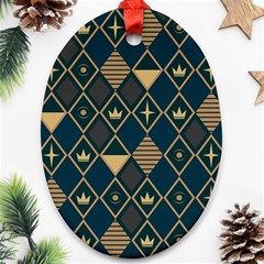 Background Non Seamless Pattern Oval Ornament (Two Sides)