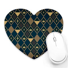 Background Non Seamless Pattern Heart Mousepad