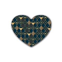 Background Non Seamless Pattern Rubber Coaster (Heart)