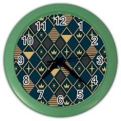 Background Non Seamless Pattern Color Wall Clock