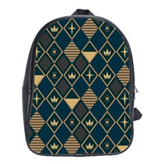 Background Non Seamless Pattern School Bag (Large)