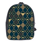 Background Non Seamless Pattern School Bag (Large) Front