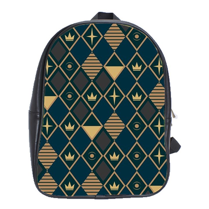 Background Non Seamless Pattern School Bag (Large)