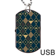 Background Non Seamless Pattern Dog Tag USB Flash (One Side)