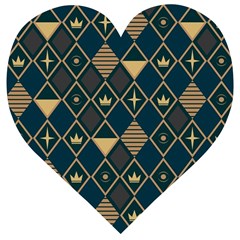 Background Non Seamless Pattern Wooden Puzzle Heart