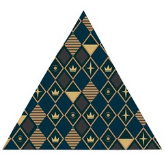 Background Non Seamless Pattern Wooden Puzzle Triangle