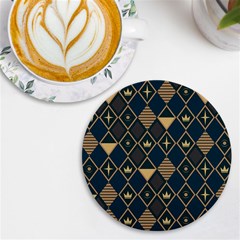 Background Non Seamless Pattern UV Print Round Tile Coaster