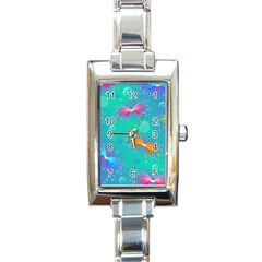 Non Seamless Pattern Blues Bright Rectangle Italian Charm Watch