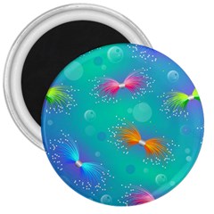 Non Seamless Pattern Blues Bright 3  Magnets