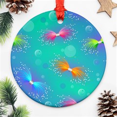 Non Seamless Pattern Blues Bright Ornament (Round)