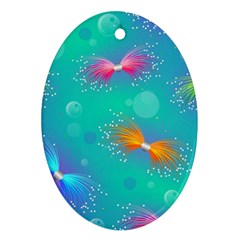 Non Seamless Pattern Blues Bright Ornament (Oval)