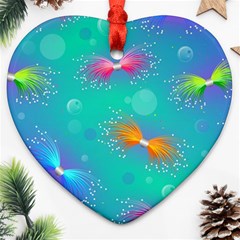 Non Seamless Pattern Blues Bright Ornament (Heart)