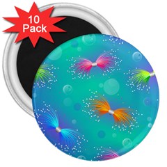 Non Seamless Pattern Blues Bright 3  Magnets (10 pack) 