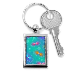 Non Seamless Pattern Blues Bright Key Chain (Rectangle)