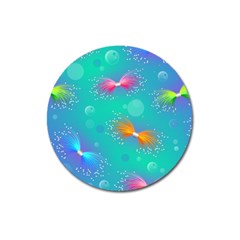 Non Seamless Pattern Blues Bright Magnet 3  (Round)