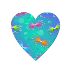 Non Seamless Pattern Blues Bright Heart Magnet