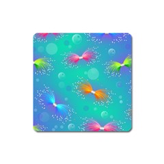 Non Seamless Pattern Blues Bright Square Magnet