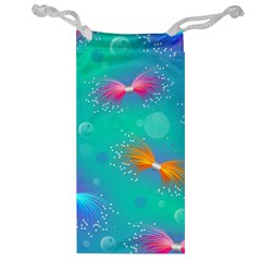 Non Seamless Pattern Blues Bright Jewelry Bag