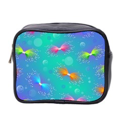 Non Seamless Pattern Blues Bright Mini Toiletries Bag (Two Sides)