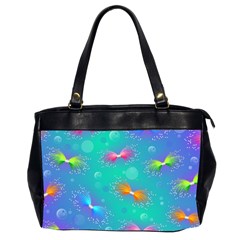 Non Seamless Pattern Blues Bright Oversize Office Handbag (2 Sides)