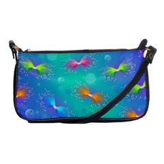 Non Seamless Pattern Blues Bright Shoulder Clutch Bag