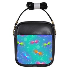 Non Seamless Pattern Blues Bright Girls Sling Bag