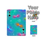 Non Seamless Pattern Blues Bright Playing Cards 54 Designs (Mini) Front - Spade4