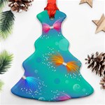 Non Seamless Pattern Blues Bright Christmas Tree Ornament (Two Sides) Front