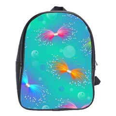 Non Seamless Pattern Blues Bright School Bag (XL)