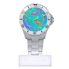 Non Seamless Pattern Blues Bright Plastic Nurses Watch