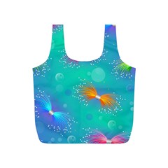 Non Seamless Pattern Blues Bright Full Print Recycle Bag (S)