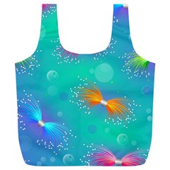 Non Seamless Pattern Blues Bright Full Print Recycle Bag (XL)