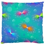 Non Seamless Pattern Blues Bright Large Premium Plush Fleece Cushion Case (One Side) Front