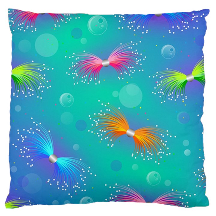 Non Seamless Pattern Blues Bright Large Premium Plush Fleece Cushion Case (One Side)