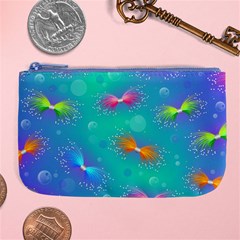 Non Seamless Pattern Blues Bright Large Coin Purse