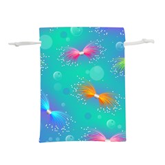 Non Seamless Pattern Blues Bright Lightweight Drawstring Pouch (L)