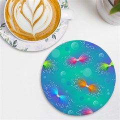 Non Seamless Pattern Blues Bright Uv Print Round Tile Coaster by Ravend