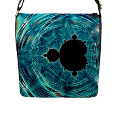 Fractal Abstract Background Flap Closure Messenger Bag (l) by Ravend