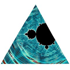 Fractal Abstract Background Wooden Puzzle Triangle by Ravend