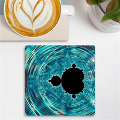 Fractal Abstract Background Uv Print Square Tile Coaster  by Ravend