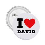 I love david 2.25  Buttons Front