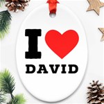 I love david Ornament (Oval) Front