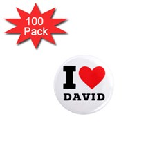 I Love David 1  Mini Magnets (100 Pack)  by ilovewhateva