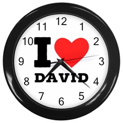 I Love David Wall Clock (black) by ilovewhateva